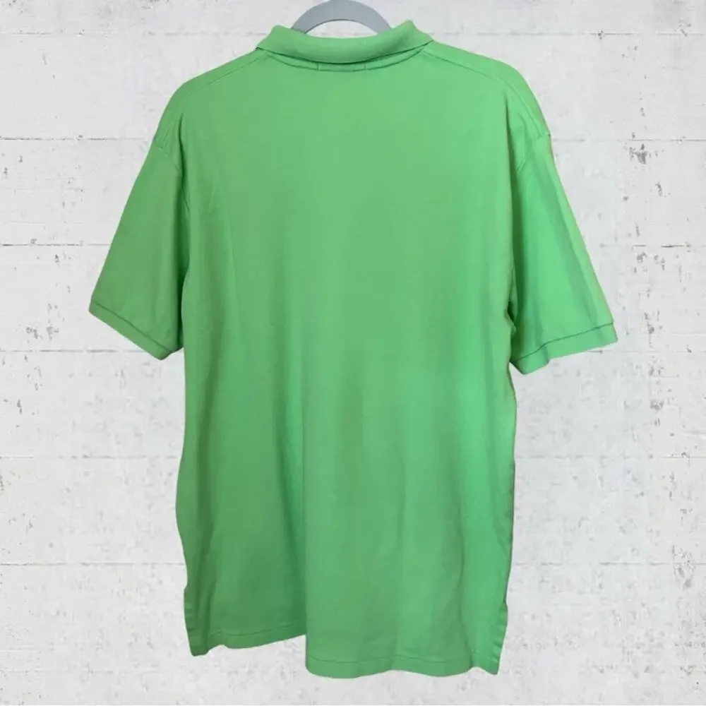 Polo Ralph Lauren Iconic Polo Shirt Smooth Knit Lime Green Large Preppy Y2K